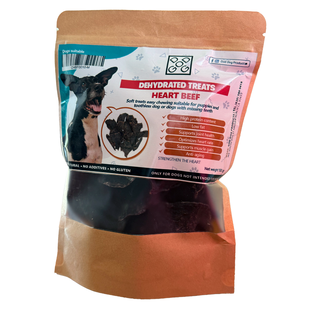 Beef Dehydrated Treats – Natural Soft Chews for Puppies & Senior Dogs (100g)