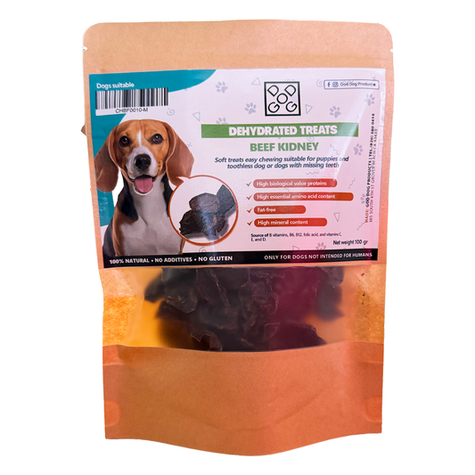 Beef Dehydrated Treats – Natural Soft Chews for Puppies & Senior Dogs (100g)
